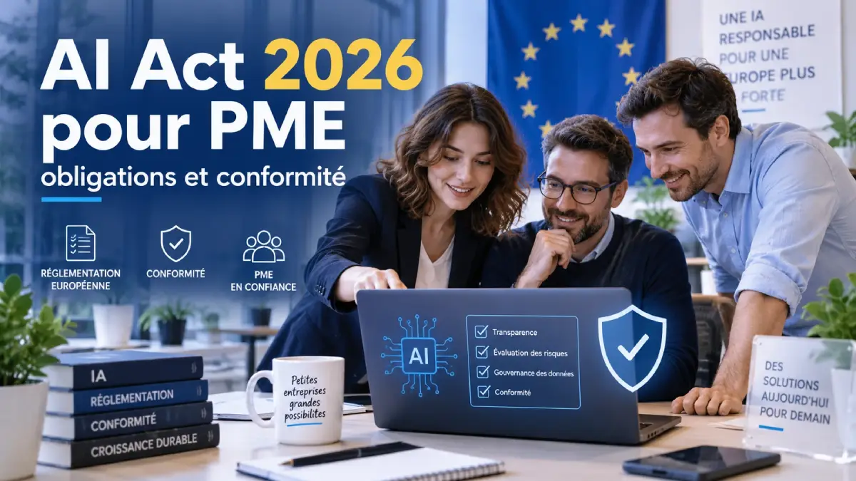 Illustration : AI Act 2026 pour PME : obligations et conformité