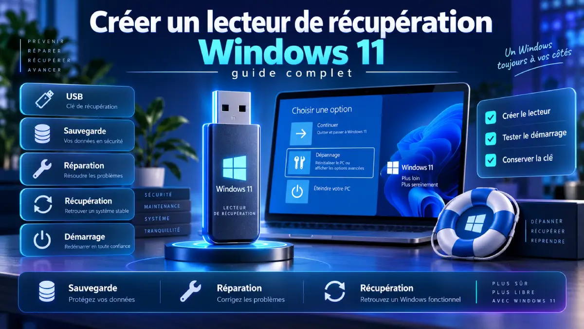 Illustration : Créer un lecteur de récupération Windows 11 : guide complet