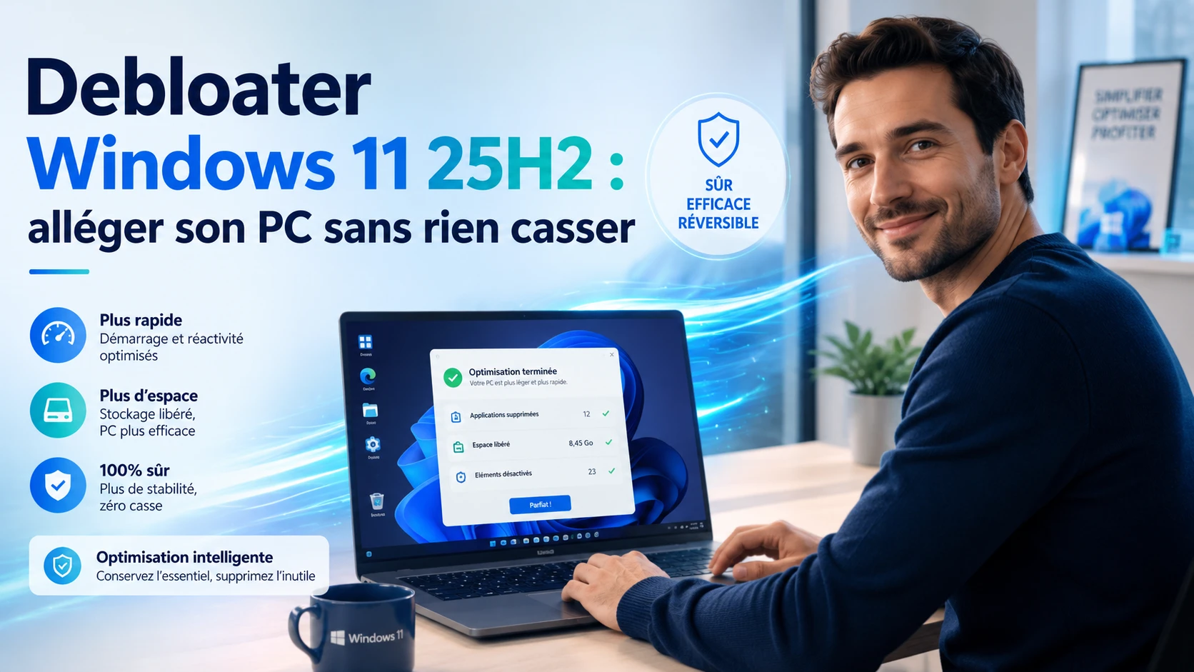 Illustration : Réduire la télémétrie de Windows 11 sans casser le système