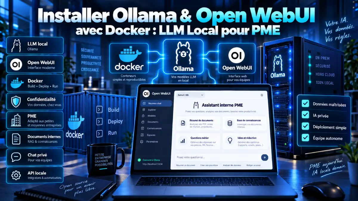 Illustration : Installer Ollama & Open WebUI avec Docker : LLM Local pour PME