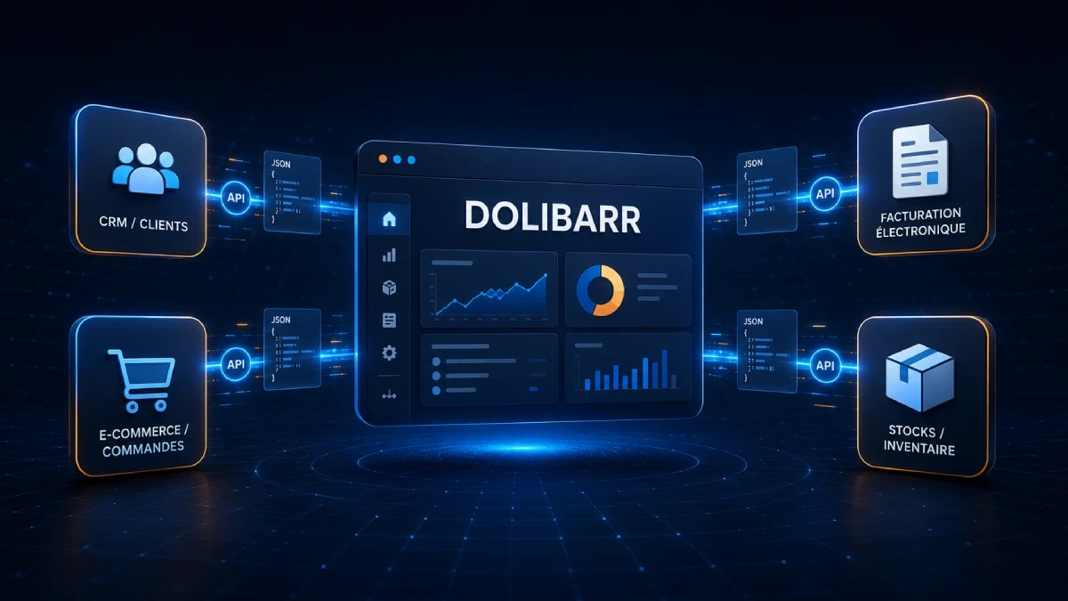 Illustration : API ERP : connecter Dolibarr à vos outils métier