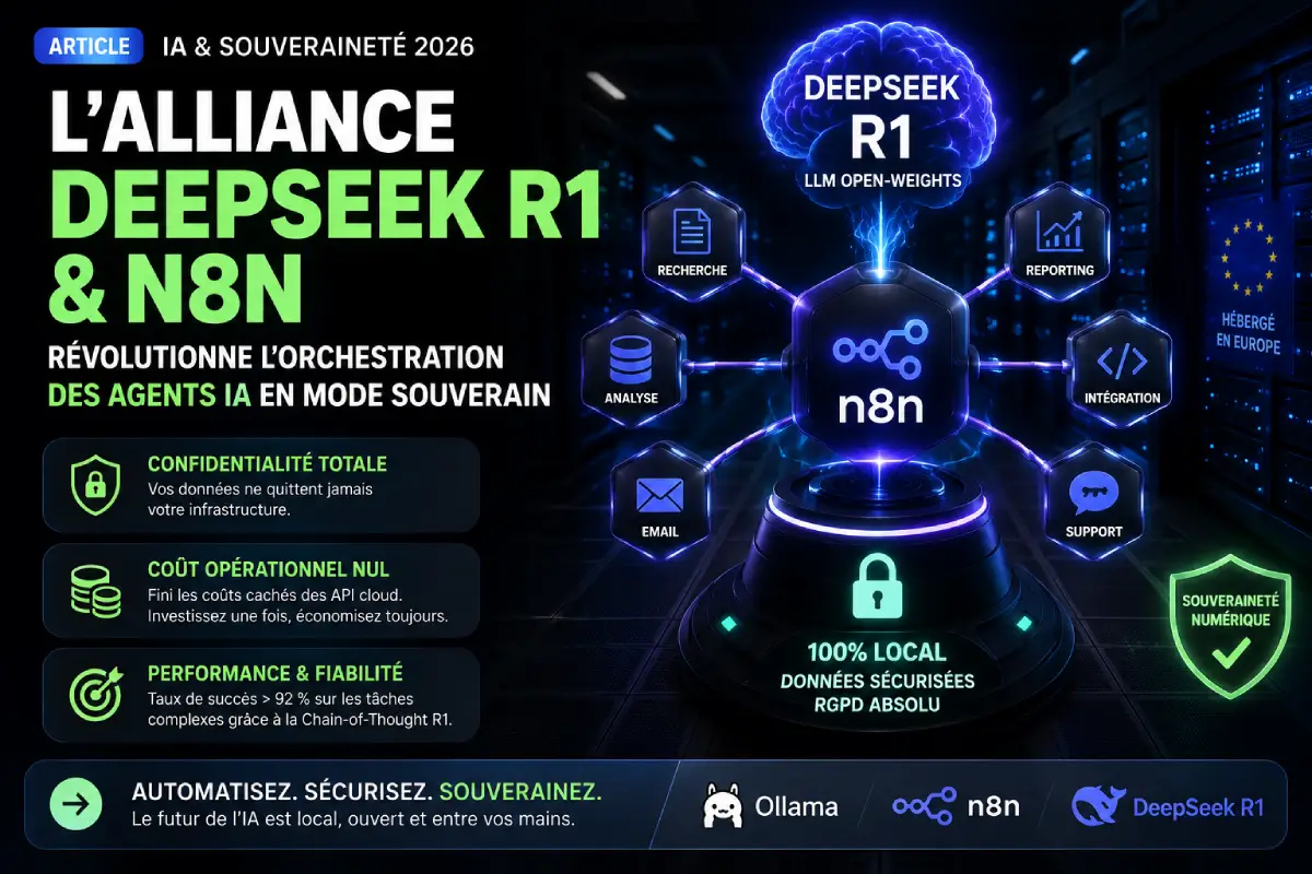 Illustration : Architecture Multi-Agents n8n, Ollama & DeepSeek R1