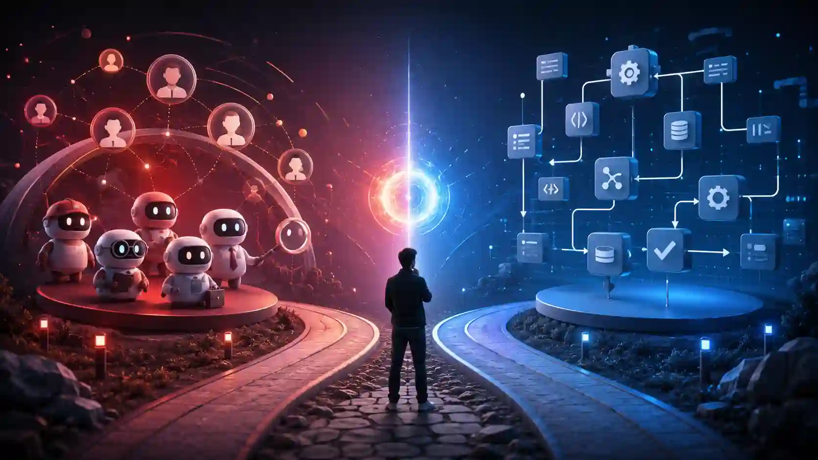 Illustration : CrewAI vs LangGraph : Quel orchestrateur IA choisir en 2026