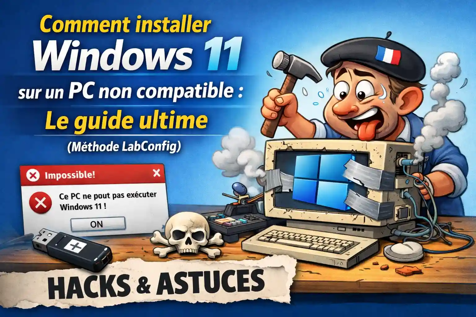 Comment installer Windows 11 sur un PC non compatible : Le guide ultime (Méthode LabConfig)
