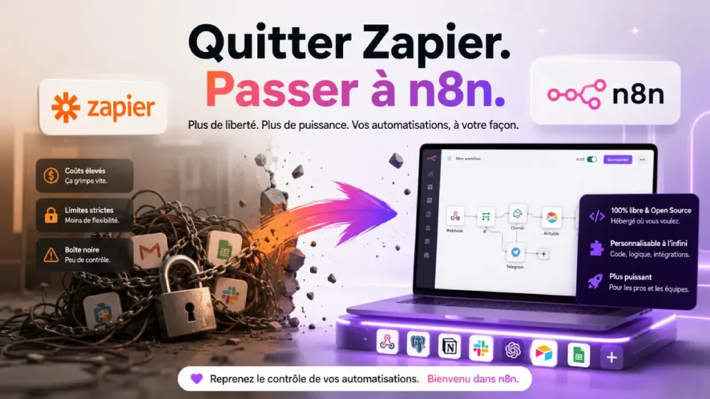 Quitter Zapier pour n8n