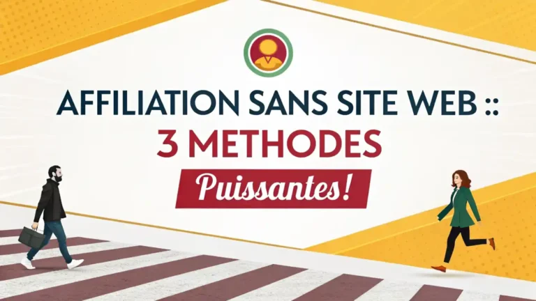 affiliation sans site web